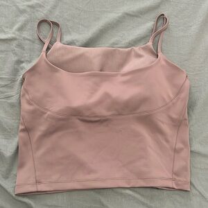 Alo Yoga Built in Sports Bra Cami top Dusty Rose